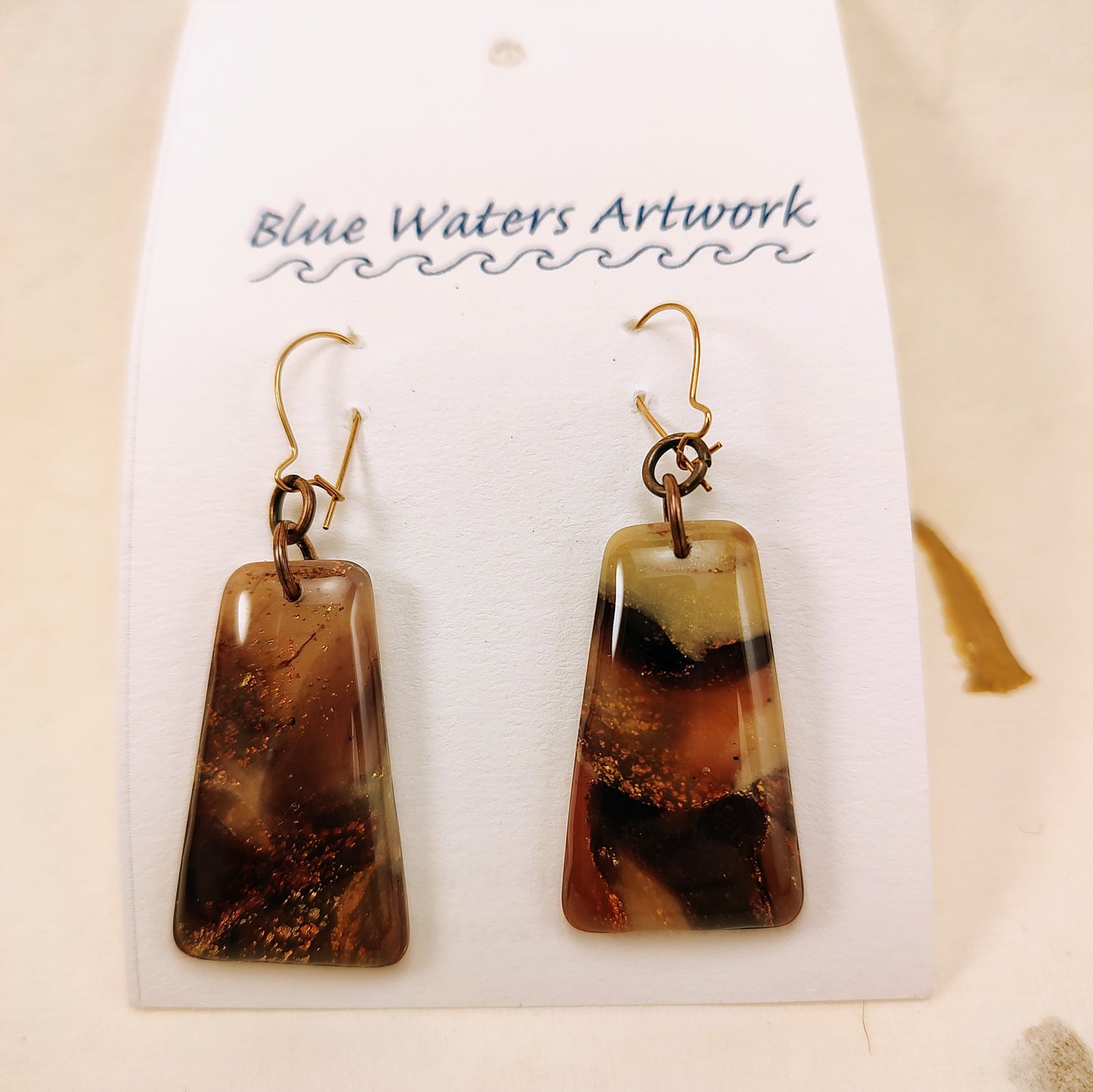 Faux Bronzite Earrings lightweight and easy to wear