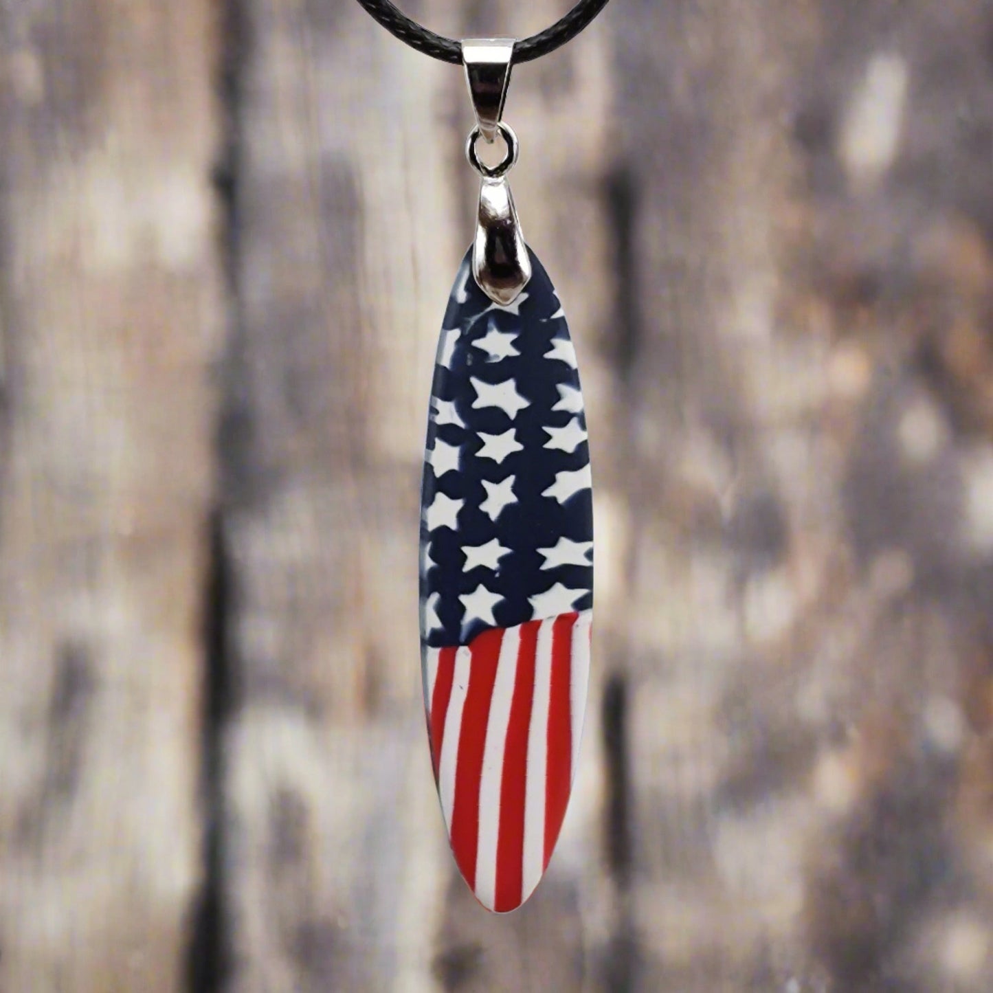 USA! Patriotic Stars and Stripes necklace
