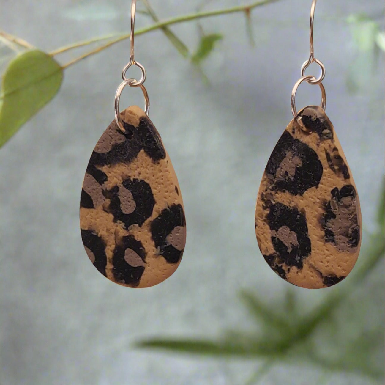 small leopard print earrings