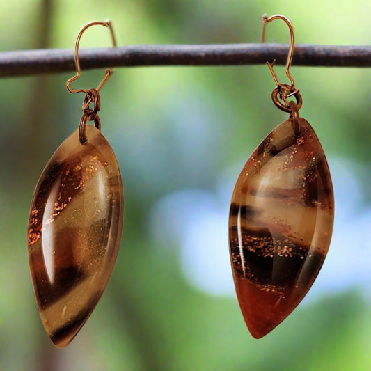 Faux Bronzite - A natural stone look in a lightweight earring