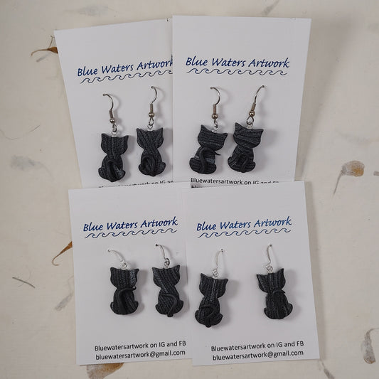 Gray Kitty Earrings for a Cause