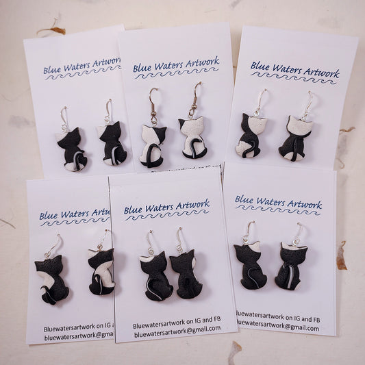 Tuxedo Kitty Earrings for a Cause