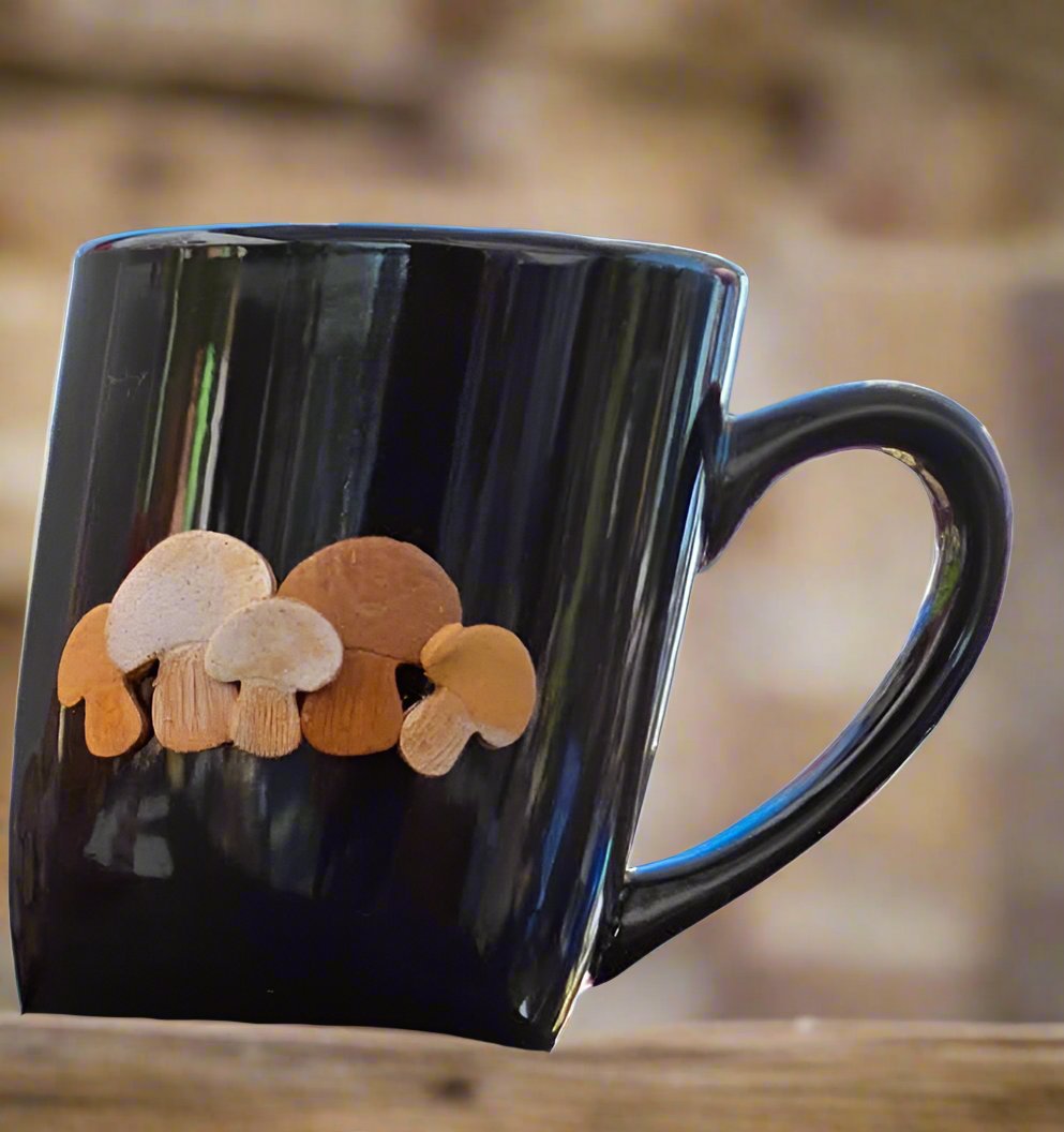 Mushroom Coffee Mug with 5 mushrooms