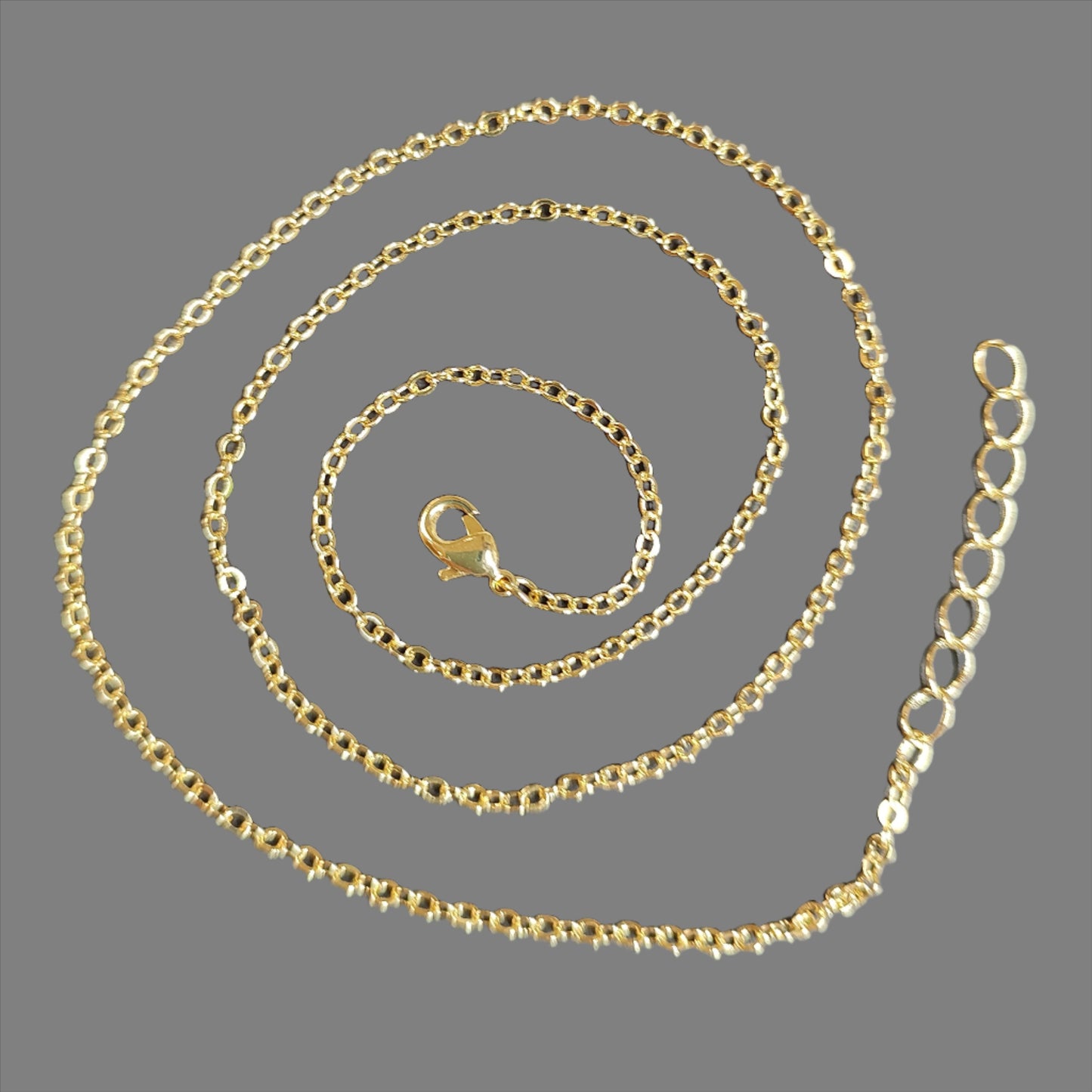 18" Gold Plated Cable link chain