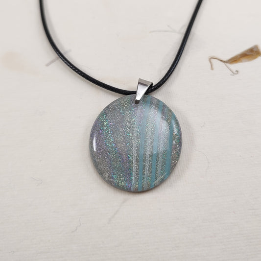 Galaxy Collection: Gray with iridescent sparkles accented by blue stipes