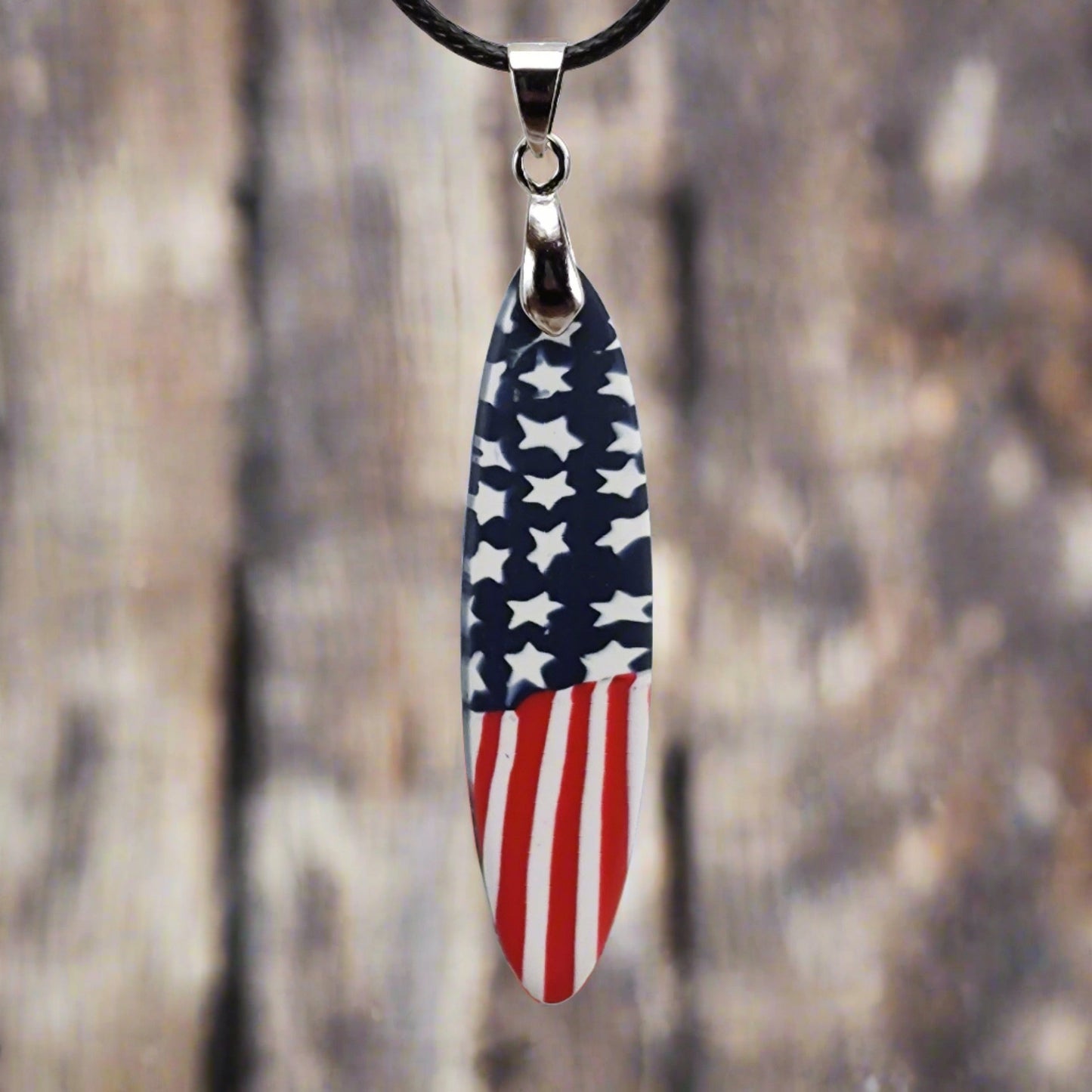 USA!  Patriotic Stars and Stripes necklace