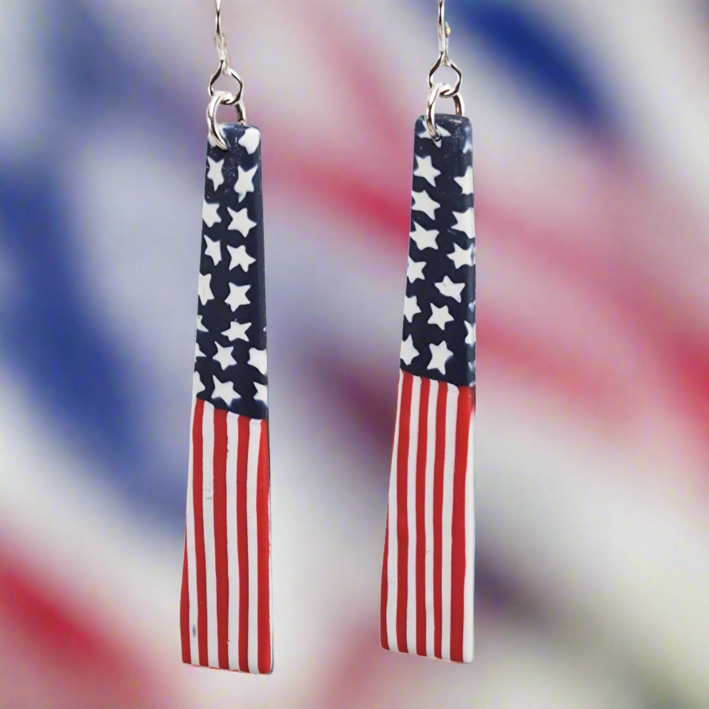 USA!  Patriotic Stars and  Stripes Earrings