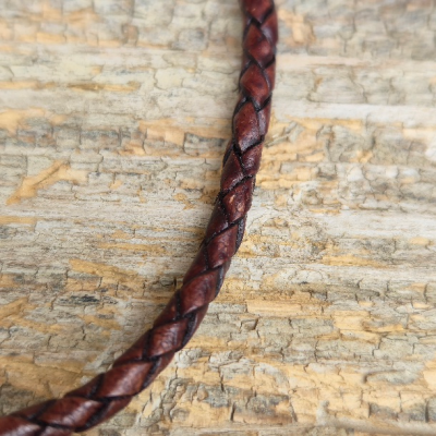 Yin Yang Symbol on Braided Leather Cord - Image 2