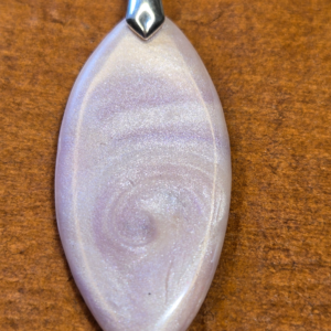 Lilac Pendant on 24" Stainless Steel Necklace