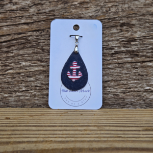 Red and white stripe anchor or navy blue background. Pendant